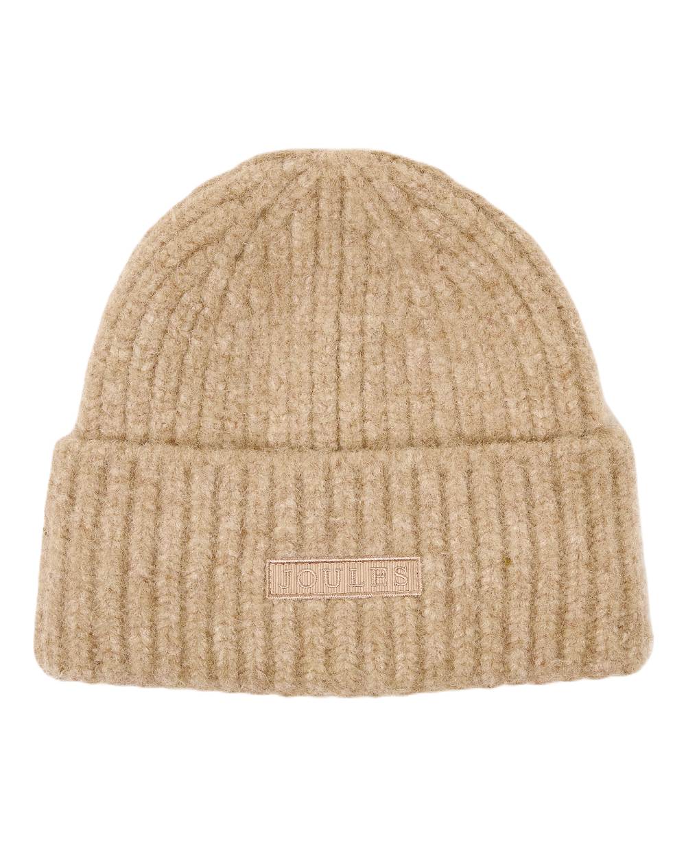 Oat Coloured Joules Caversham Beanie On A White Background 