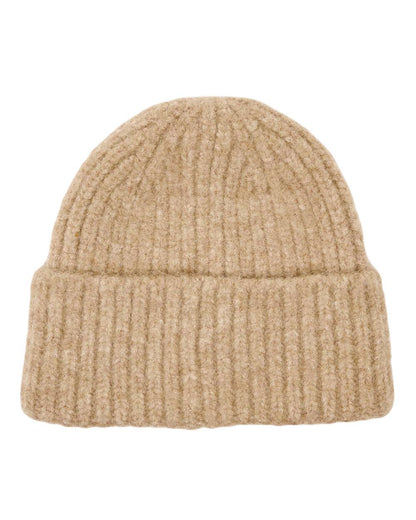 Oat Coloured Joules Caversham Beanie On A White Background 