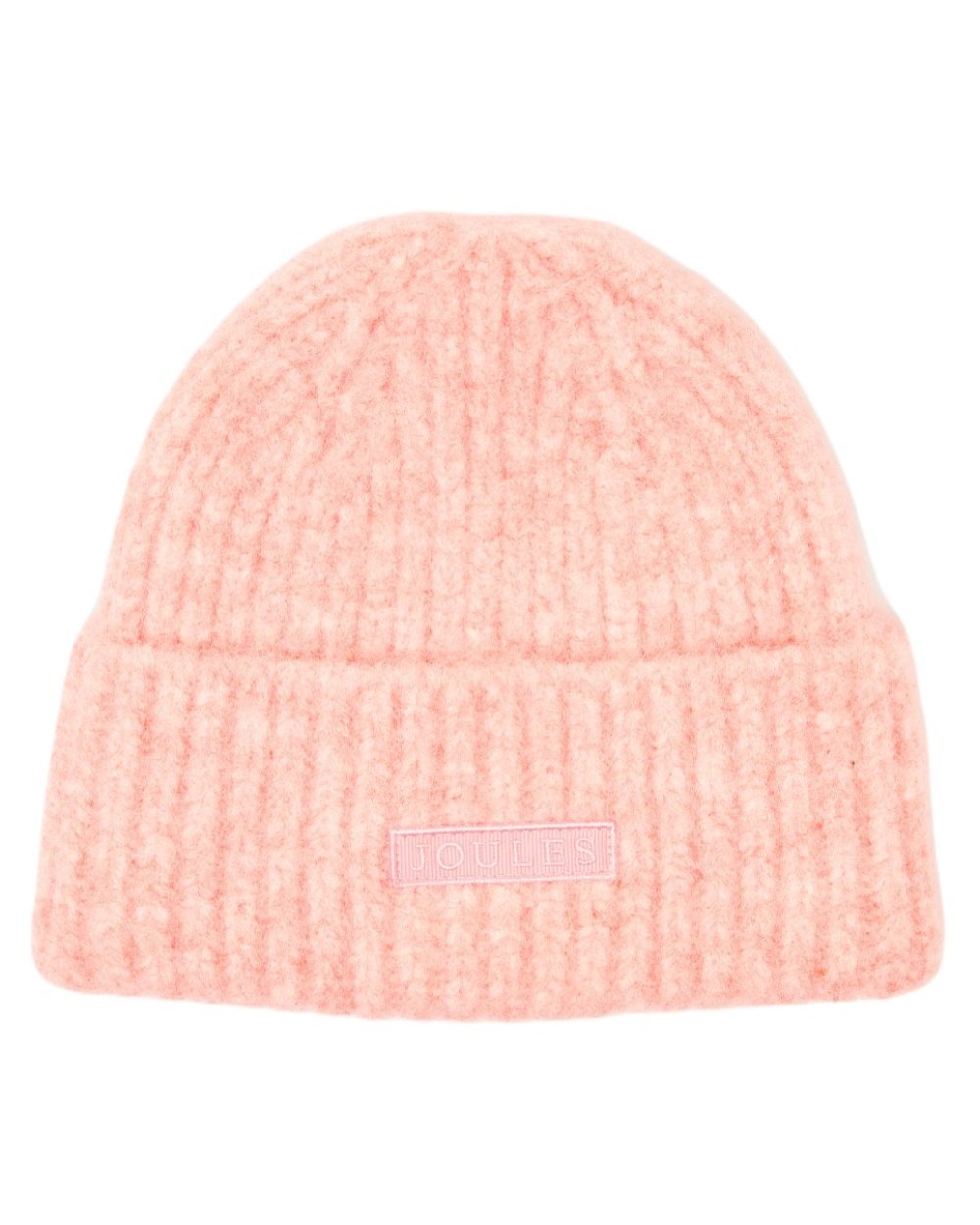 Pink Coloured Joules Caversham Beanie On A White Background 