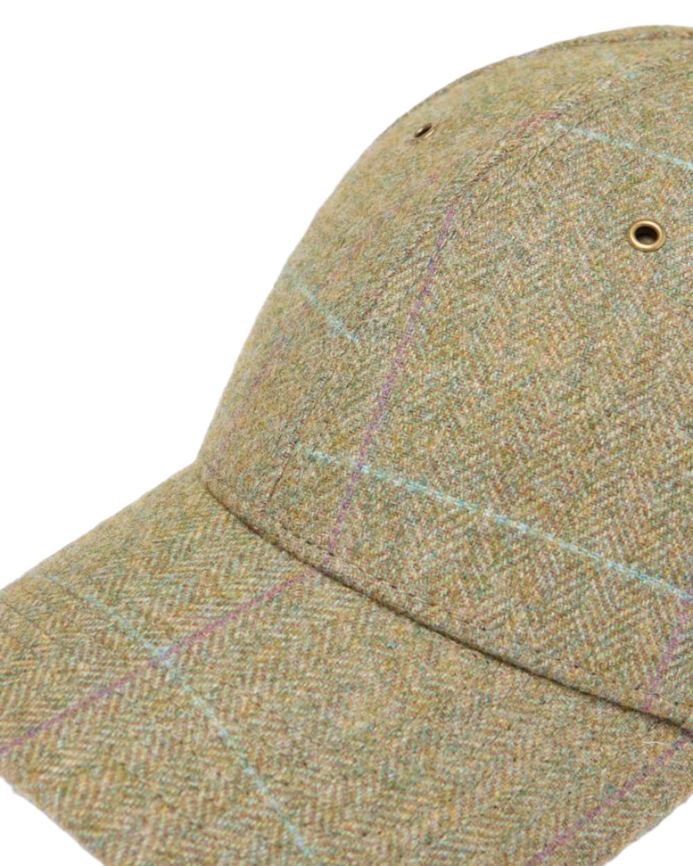 Green Coloured Joules Daley Check Cap On A White Background 