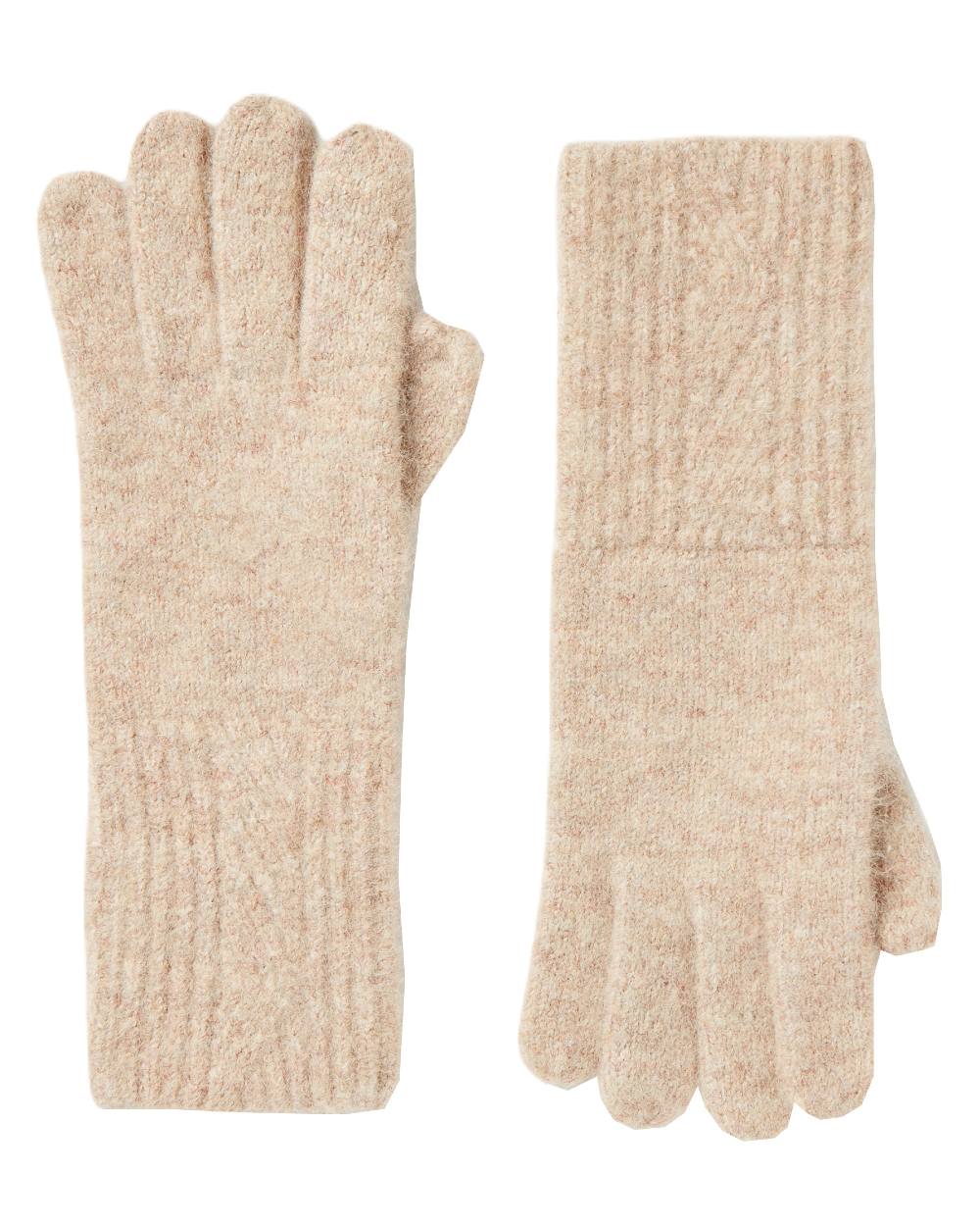 Camel Coloured Joules Effie Gloves On A White Bacground 