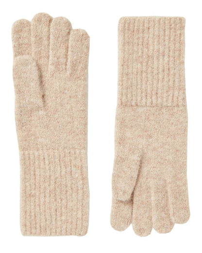 Camel Coloured Joules Effie Gloves On A White Bacground 