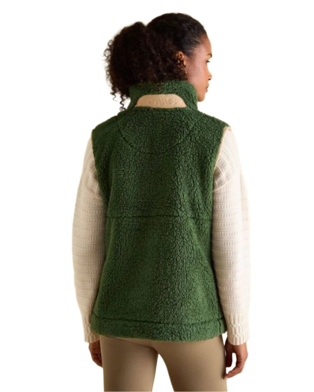 Green Coloured Joules Mallory Fleece Gilet On A White Background 