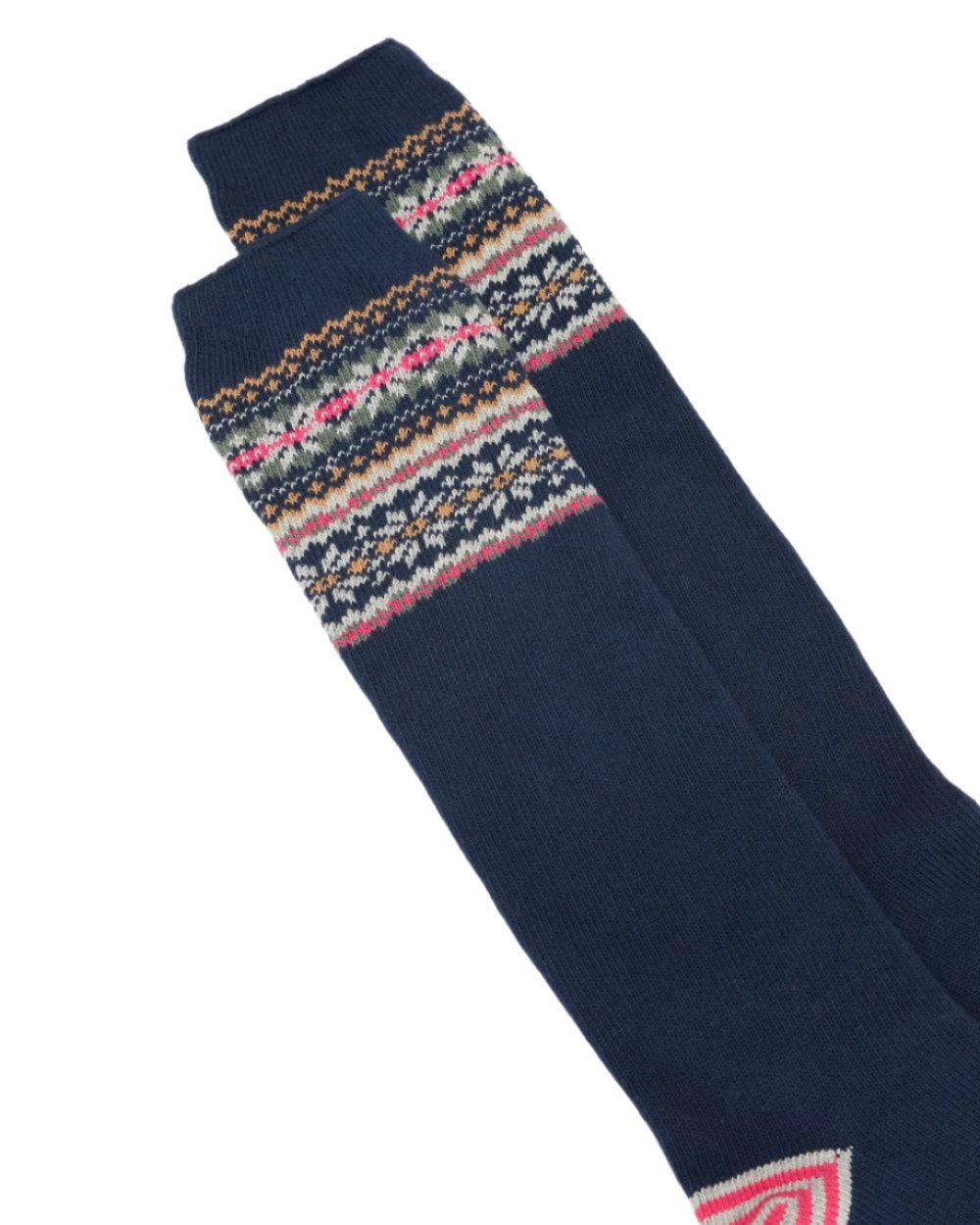 Blue Coloured Joules Wader Welly Socks On A White Background 