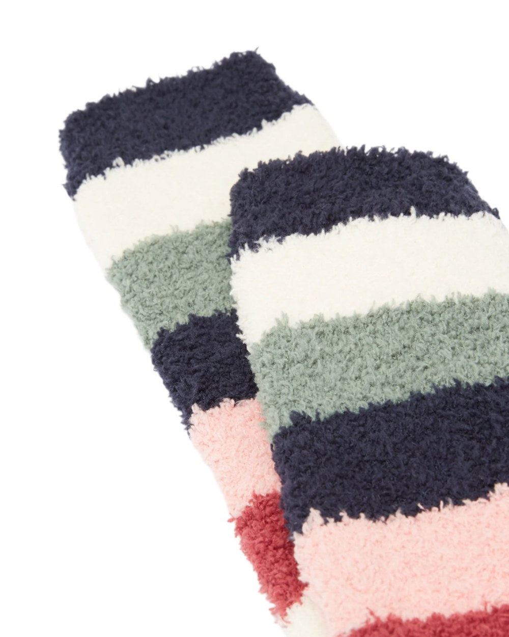 Multi Coloured Joules Womens Fluffy Socks On A White Background 