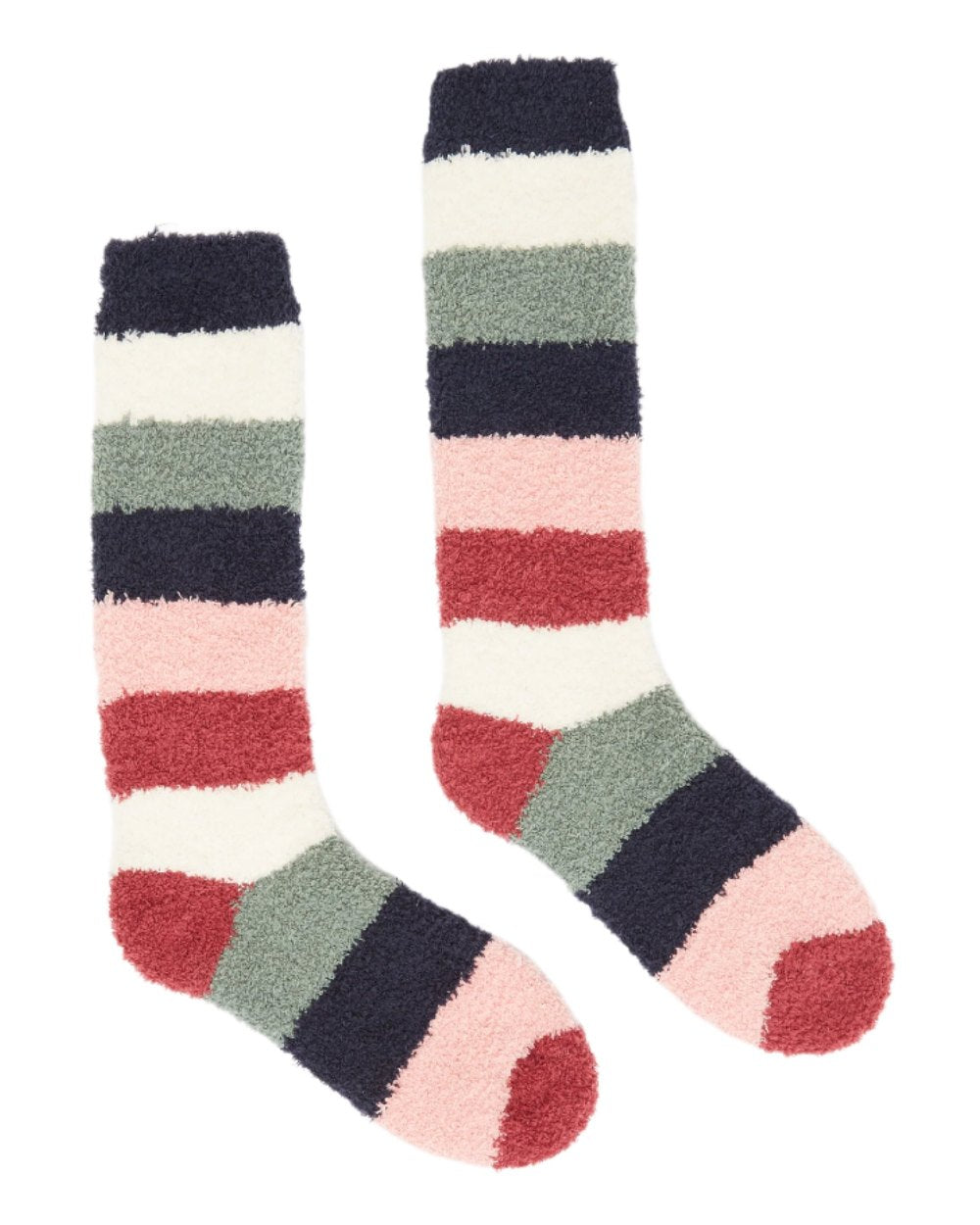 Multi Coloured Joules Womens Fluffy Socks On A White Background 