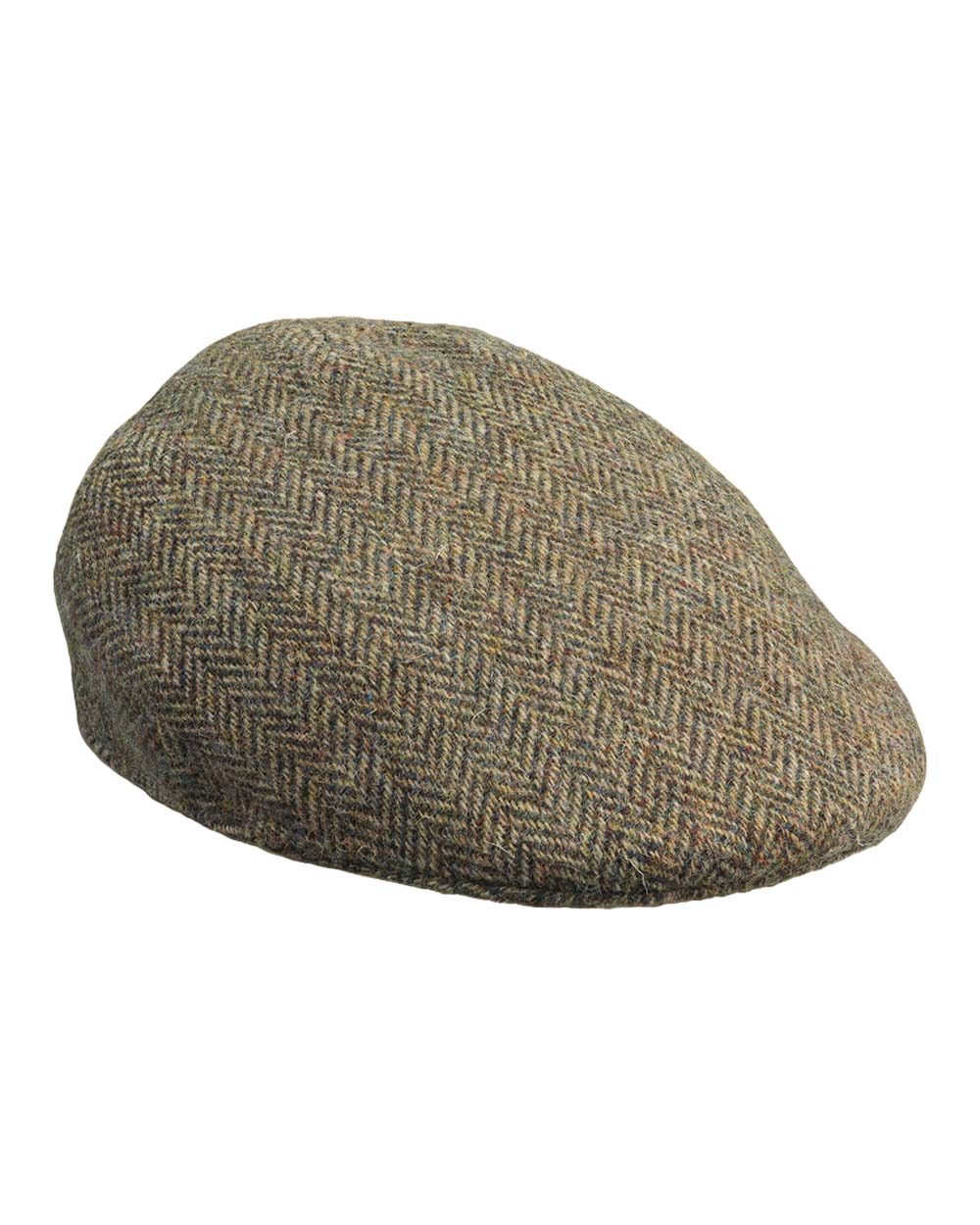 Tweed Laksen Lewis Drivers Flat Cap on White background