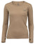 Sand coloured Laksen Shiell Ladies Long Sleeve T-Shirt on White background #colour_sand