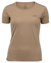 Sand coloured Laksen Shiell Ladies Short Sleeve T-Shirt on White background #colour_sand
