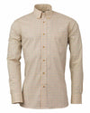 Brownie/Burnt Orange/Cornflower coloured Laksen Tate Sporting Stretch Shirt on White background