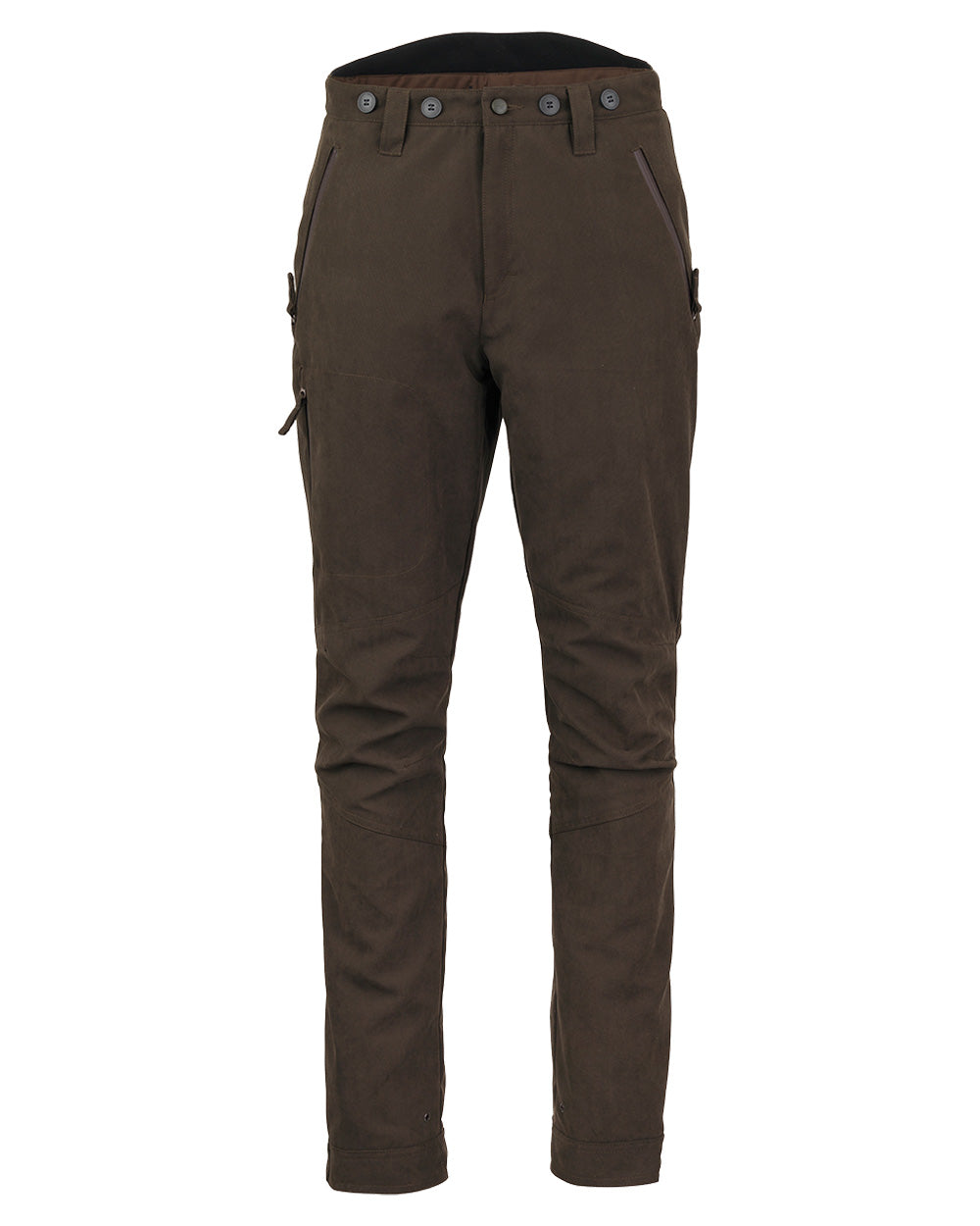 Brown coloured Laksen Trackmaster Trousers with CTX on white background 