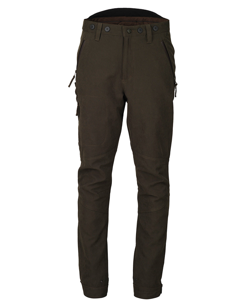 Olive coloured Laksen Trackmaster Trousers with CTX on white background 