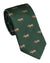 British Racing Green coloured Laksen Wild Boar Tie on White background #colour_british-racing-green
