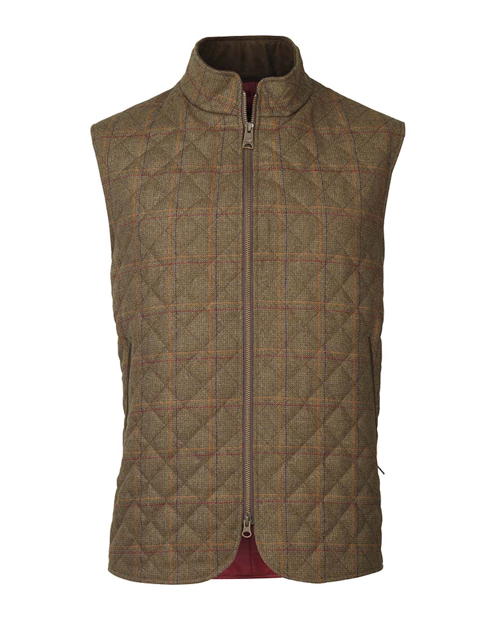 Laksen Woolston Tweed Quilted Vest on White background