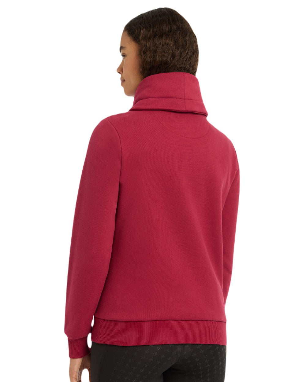 Ember Coloured LeMieux Adele Funnel Neck Sweatshirt On A White Background 