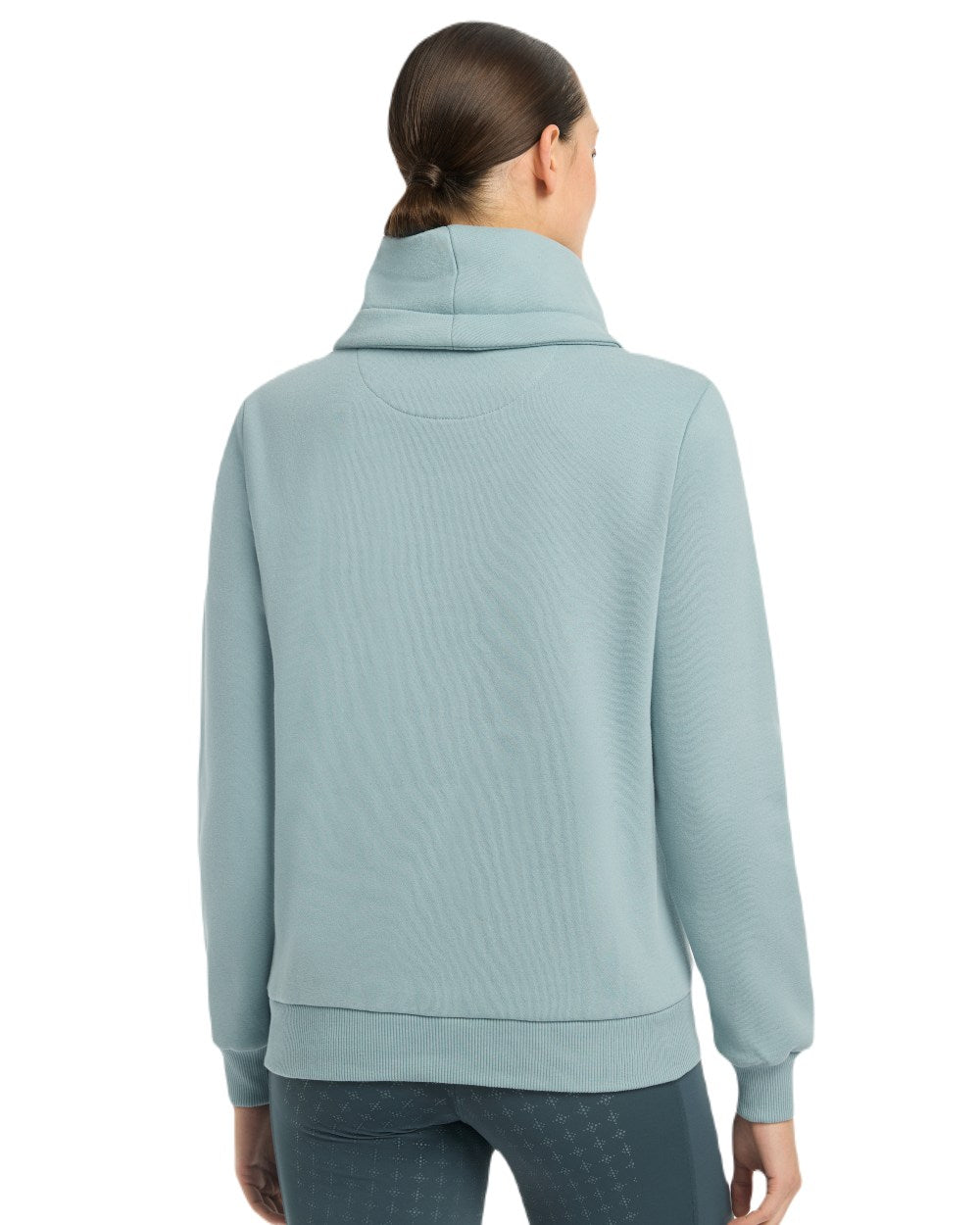 Glacier Coloured LeMieux Adele Funnel Neck Sweatshirt On A White Background 