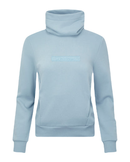 Glacier Coloured LeMieux Adele Funnel Neck Sweatshirt On A White Background 