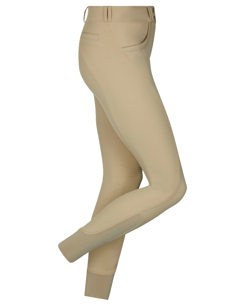 Beige coloured LeMieux Amara II Breech Knee Grip on white background 