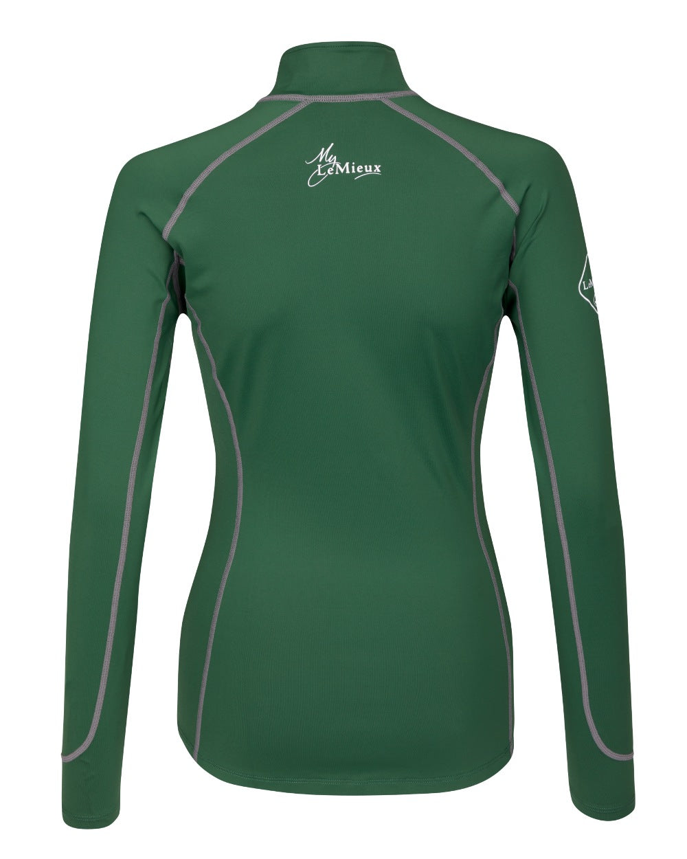 Hunter Green coloured LeMieux Base Layer on white background 