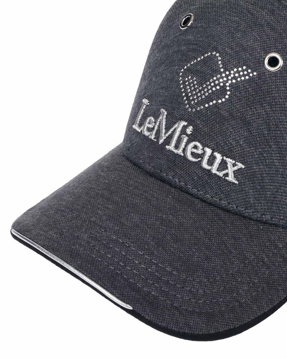 Grey coloured LeMieux Baseball Cap Twilight on white background 