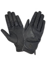 Black coloured LeMieux Close Contact Gloves on white background #colour_black
