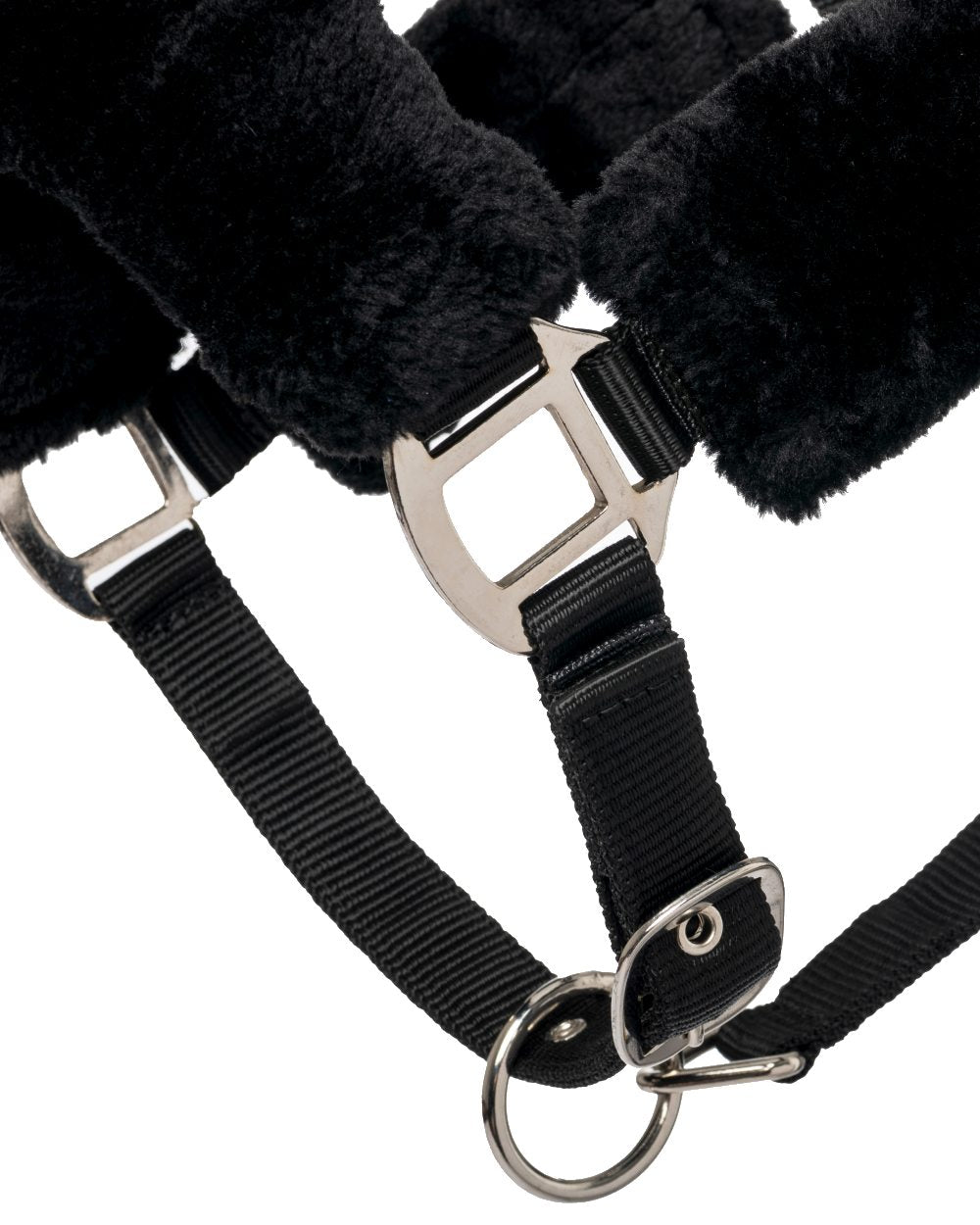 Black coloured LeMieux Comfort Headcollar on white background 