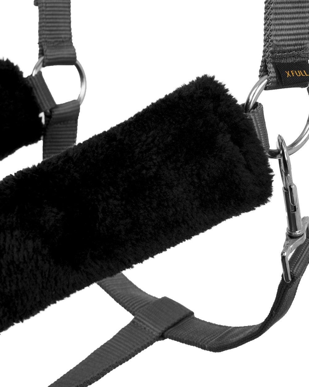 Grey coloured LeMieux Comfort Headcollar on white background 