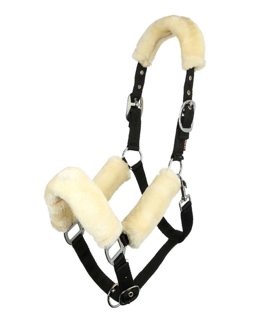 Natural coloured LeMieux Comfort Headcollar on white background 