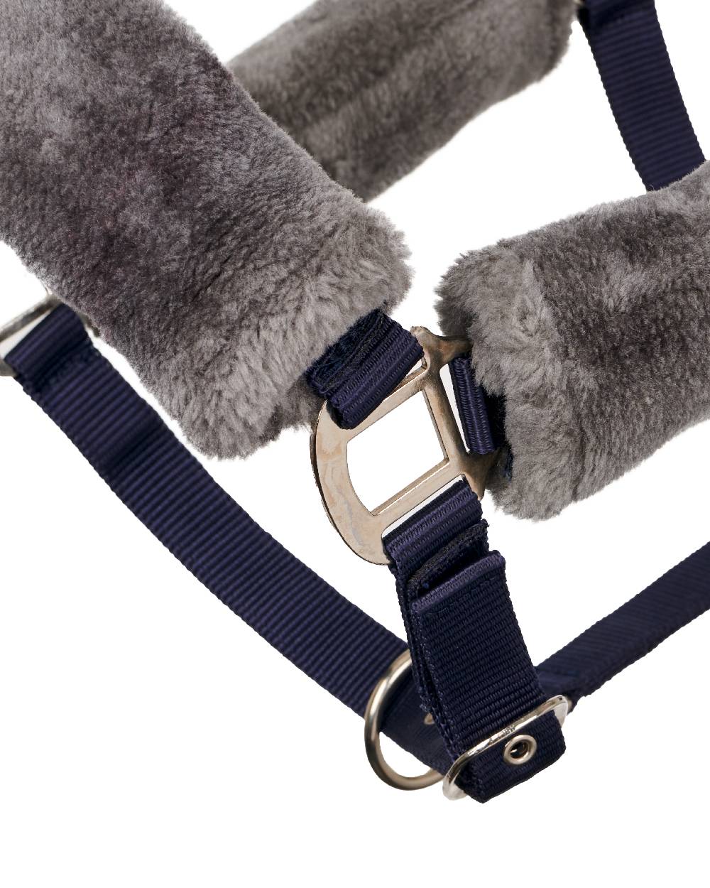 Navy coloured LeMieux Comfort Headcollar on white background 