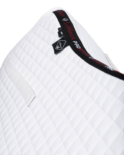 White coloured LeMieux Cotton GP Squares on white background 