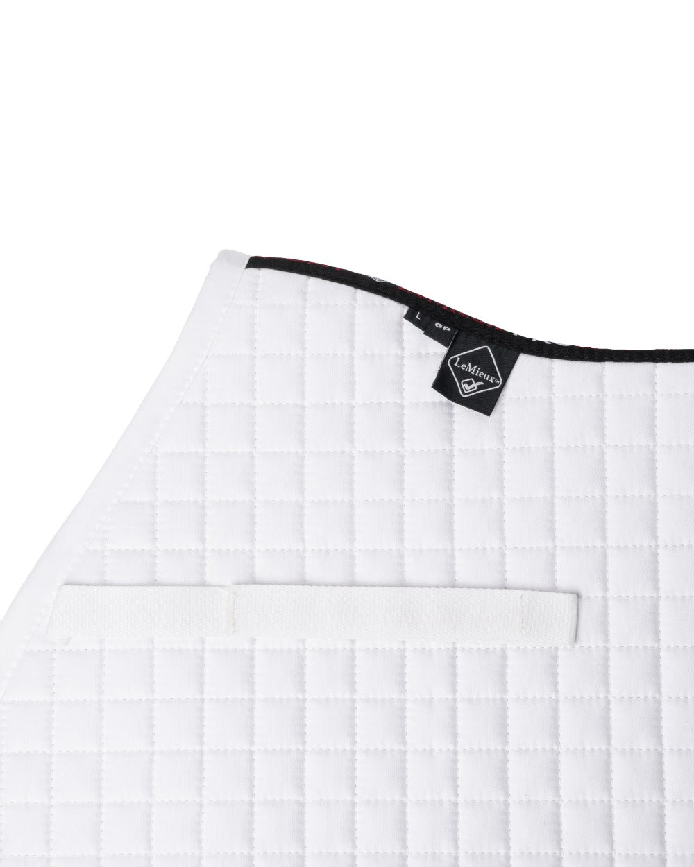 White coloured LeMieux Cotton GP Squares on white background 