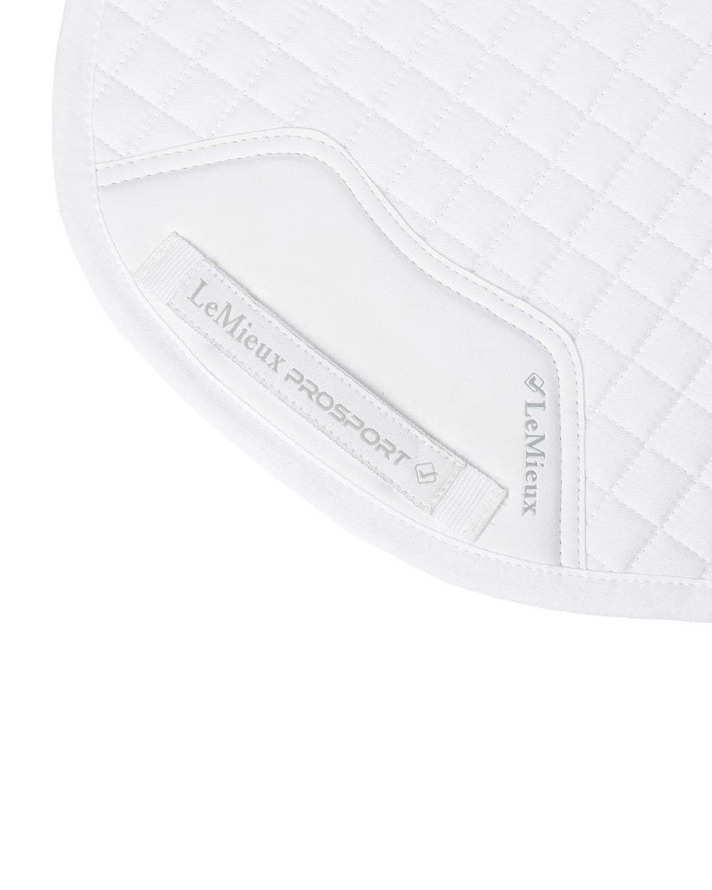 White coloured LeMieux Cotton GP Squares on white background 