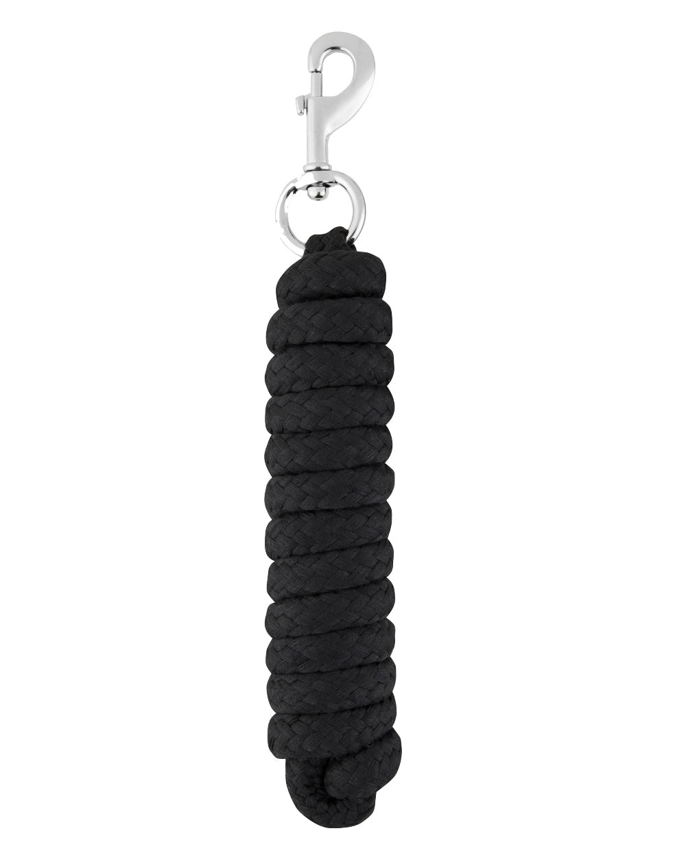 Black coloured LeMieux Cotton Lead Rope on white background 