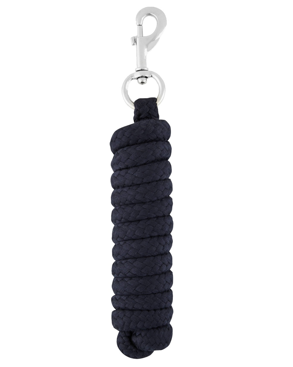 Navy coloured LeMieux Cotton Lead Rope on white background 