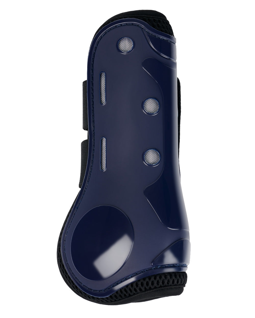 Navy coloured LeMieux Derby ProJump Tendon Boots on white background 