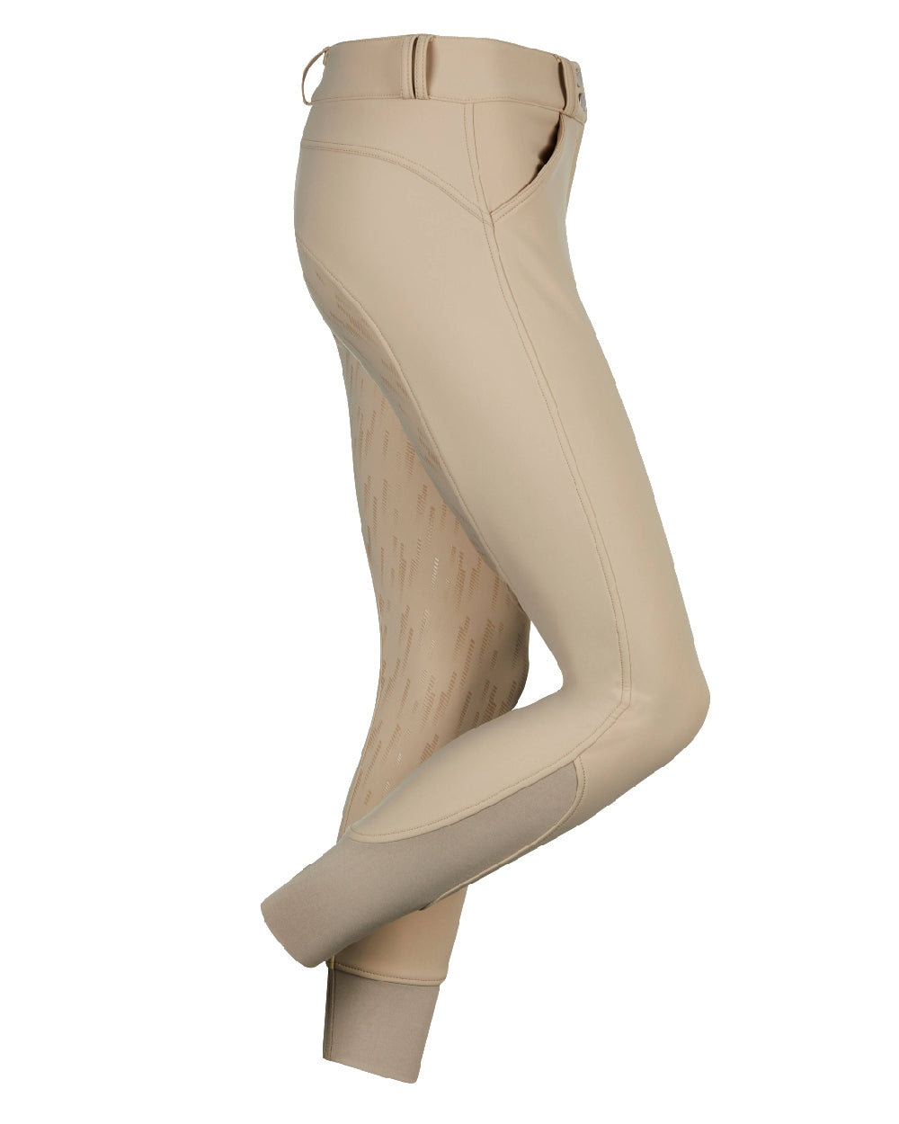 Beige coloured LeMieux Drytex Waterproof Breeches on white background 