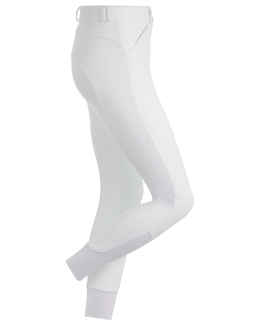 White coloured LeMieux Drytex Waterproof Breeches Knee Grip on white background 