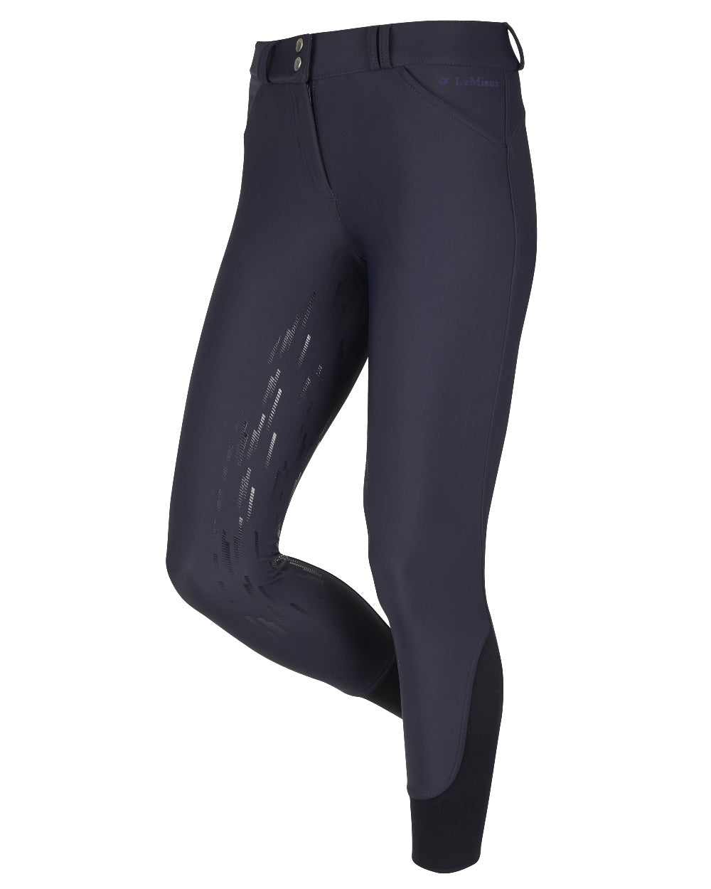 Navy coloured LeMieux Drytex Waterproof Breeches on white background 