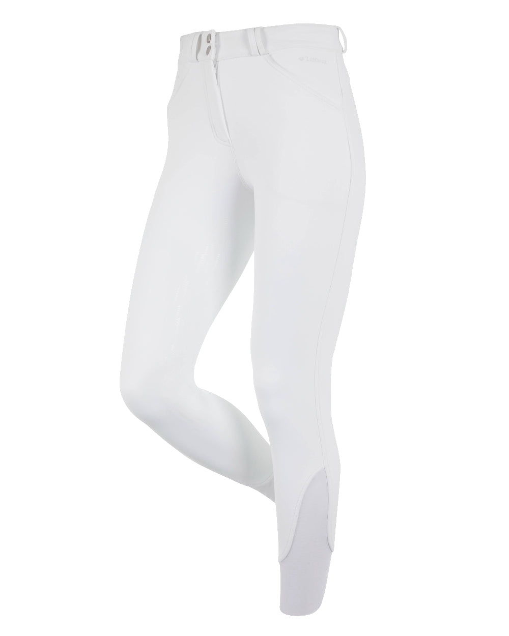 White coloured LeMieux Drytex Waterproof Breeches on white background 