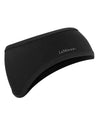 Black coloured LeMieux Ear Warmer Headband on white background #colour_black