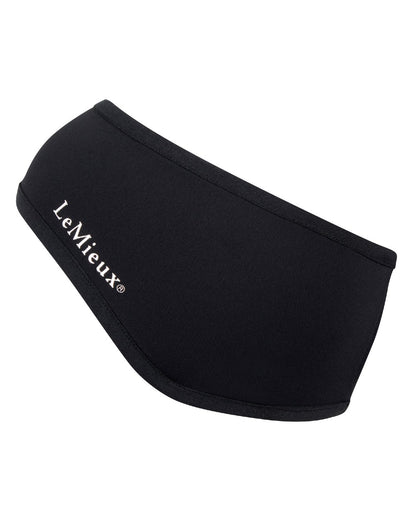 Black coloured LeMieux Ear Warmer Headband on white background 