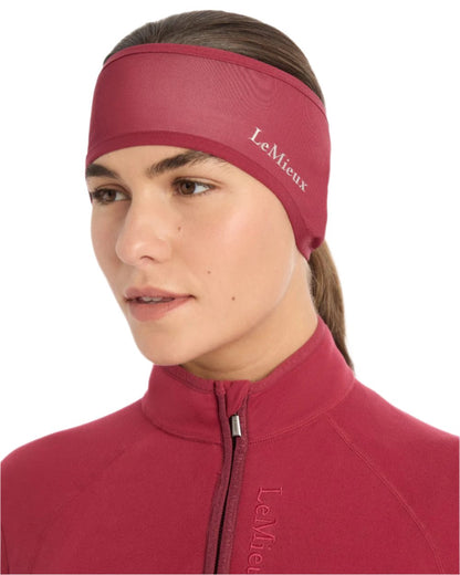 Ember coloured LeMieux Ear Warmer Headband on white background 