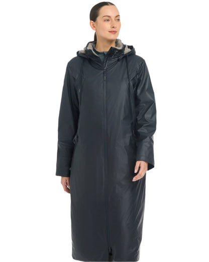 Navy Coloured LeMieux Elements Coat On A White Background 