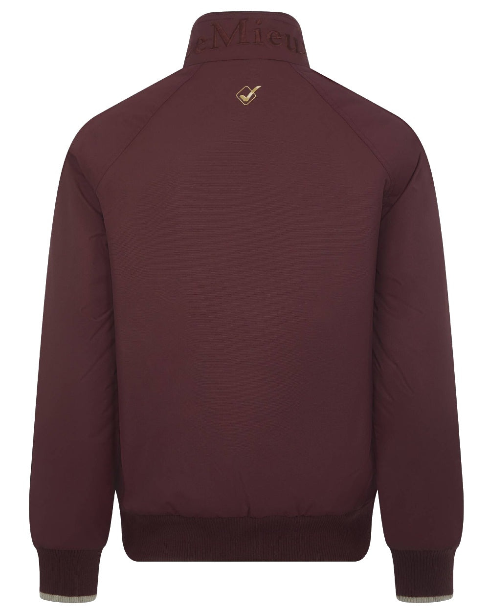 Burgundy coloured LeMieux Elite Crew Jacket on white background 