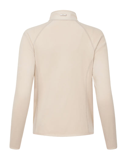 Stone Coloured LeMieux Faye Fleece Zip Through Jacket On A White Background 