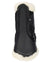 Black/Natural coloured LeMieux Fleece Edged Mesh Brushing Boots on white background #colour_black-natural