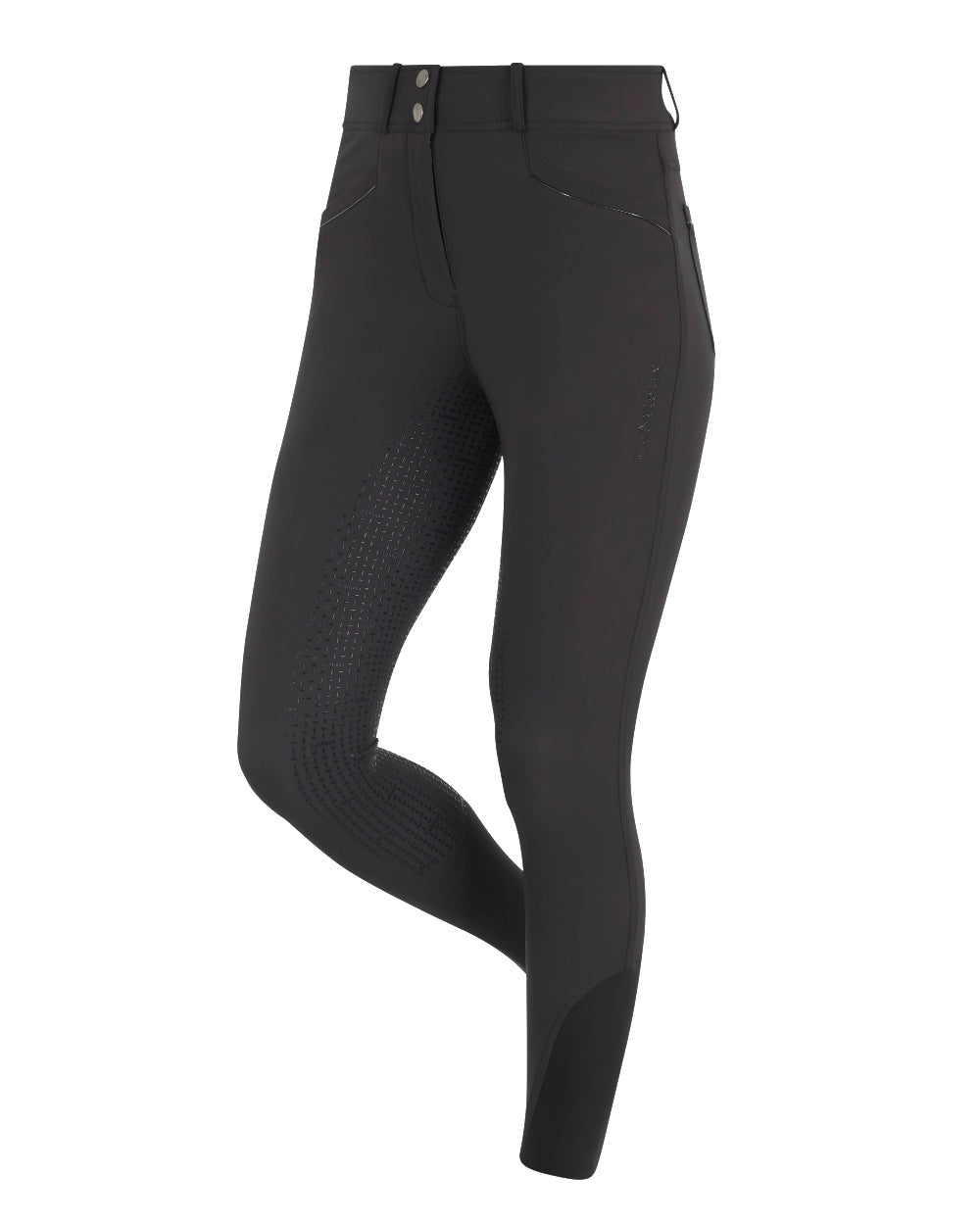 Grey coloured LeMieux Freya Pro Breeches on white background 