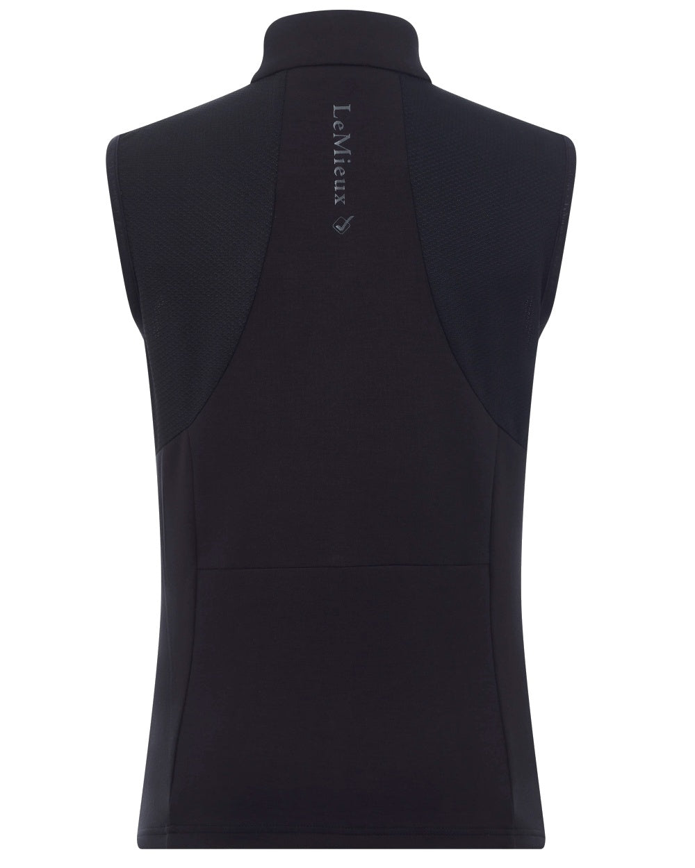 Black coloured LeMieux Giselle Gilet on white background 