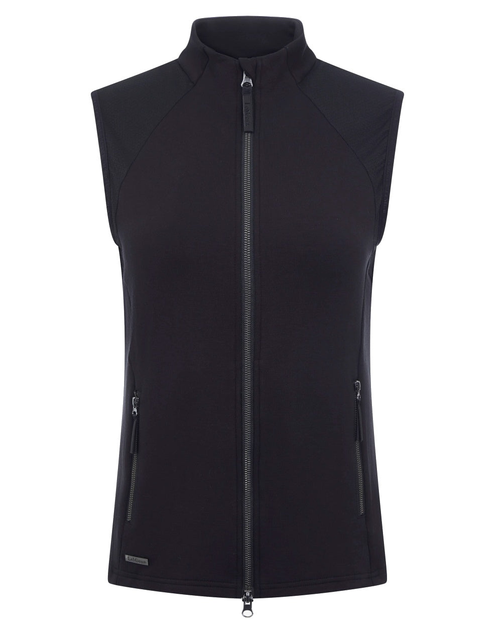 Black coloured LeMieux Giselle Gilet on white background 