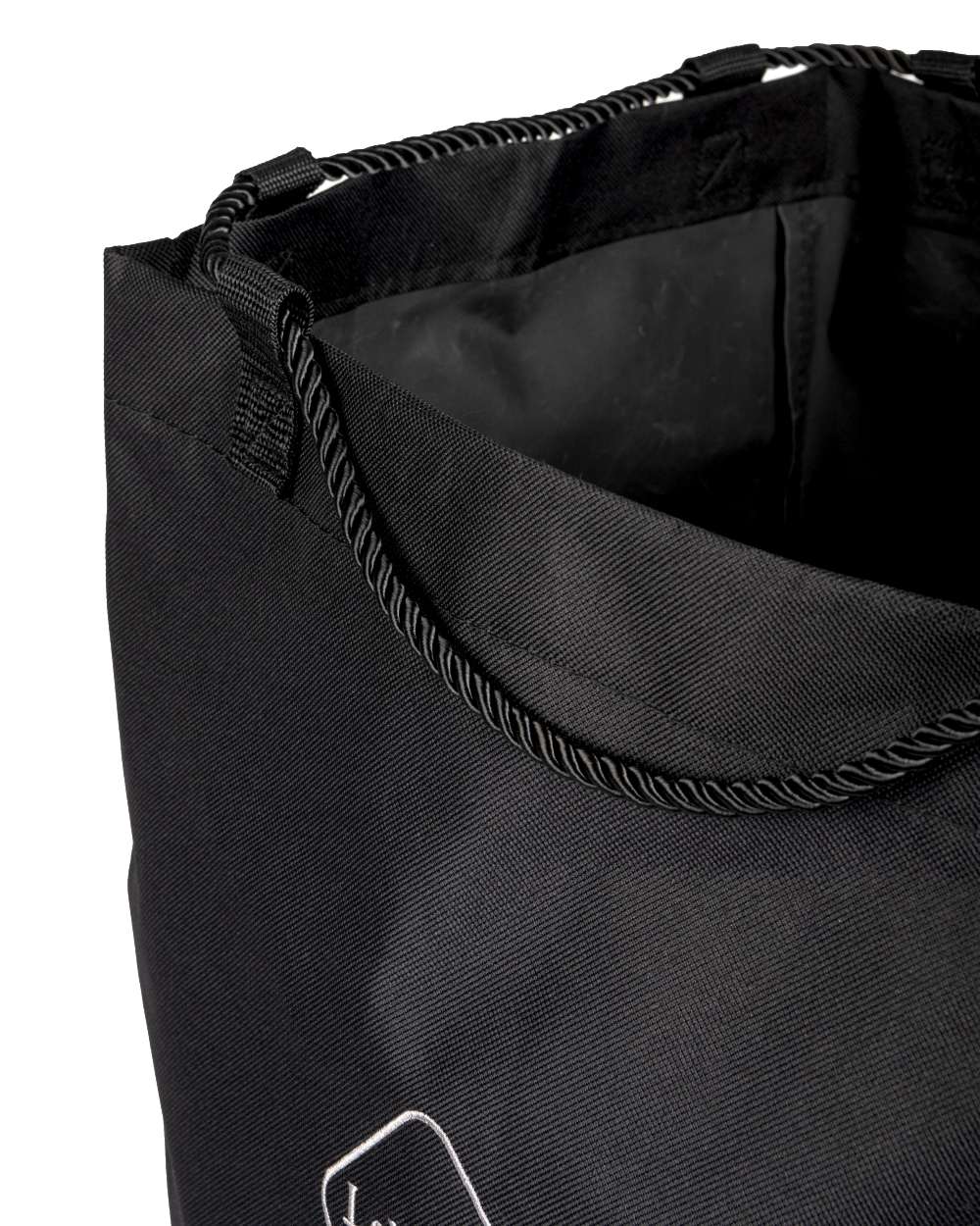 Black coloured LeMieux Hay Tidy Bag on white background 